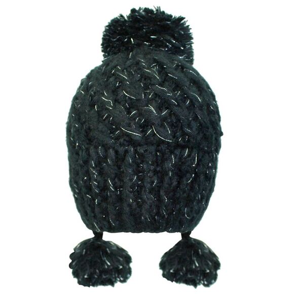 Soft Knit Triple Pom Pom Beanie Hat - Picture 3 of 8